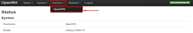 Navigate to Services OpenVPN - Setup PureVPN on OpenWrt Navigate-to-Services-OpenVPN